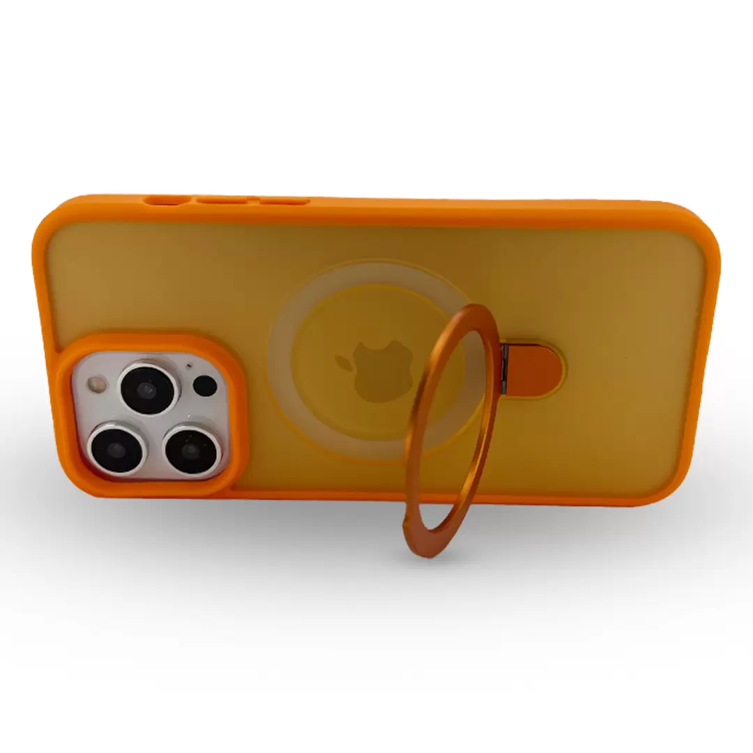 iPhone 15/iPhone 14/iPhone 13 MagSafe Cam Smoke Kickstand Orange